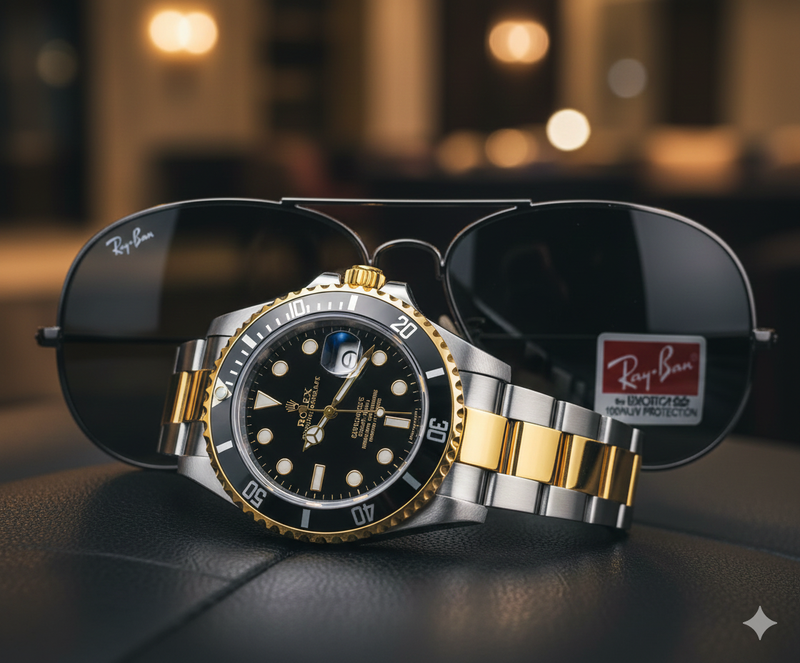 ROLEX AAA SUBMARINE + GAFAS RAYBAN